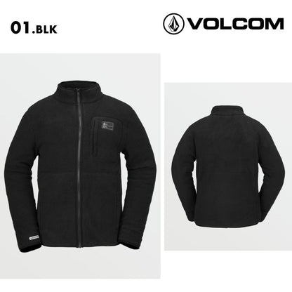 VOLCOM/ボルコム メンズ フリース トレーナー FLEECER FULL ZIP 2025 SNOW G4852501 スノーボード スキー ウインタースポーツ 防寒 スノボウェア スキーウェア トップス スタンダードフィット 通気性 フリース 男性用