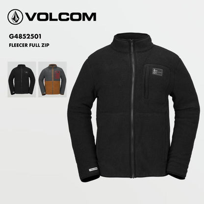 VOLCOM/ボルコム メンズ フリース トレーナー FLEECER FULL ZIP 2025 SNOW G4852501 スノーボード スキー ウインタースポーツ 防寒 スノボウェア スキーウェア トップス スタンダードフィット 通気性 フリース 男性用