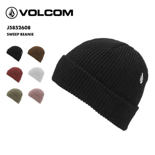 VOLCOM/ボルコム メンズ ビーニー SWEEP BEANIE 2026 SNOW J5852608 スノボ スキー スノーボード ニット帽 帽子 ニットキャップ 防寒 折り返し 二つ折り ブランド 男性用[メール便発送 25FW-02]
