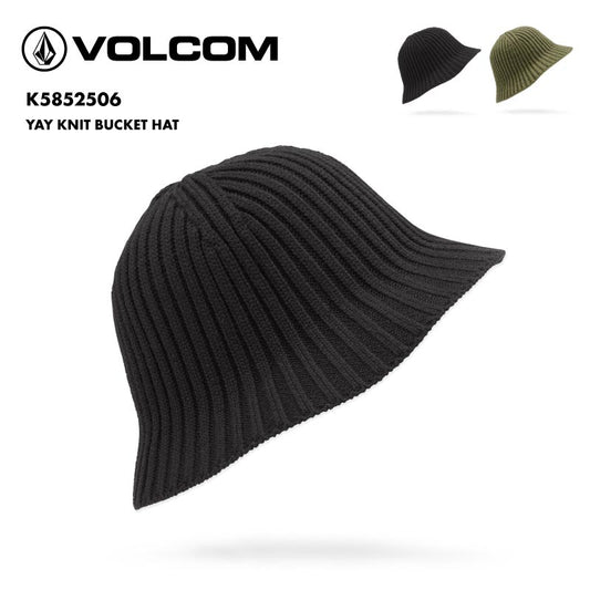 VOLCOM/ボルコム レディース バケットハット YAY KNIT BUCKET HAT 2025 SNOW K5852506 帽子 スノボ スキー バケハ 防寒 ブランド おしゃれ 女性用【メール便発送 13桁用24F】