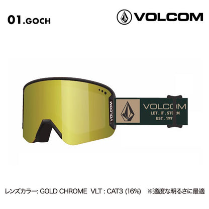 VOLCOM/ボルコム メンズ 平面 ゴーグル AF GARDEN2 SCARAB/SAND-Buckl  2025 SNOW VG6024823 スノボ スノーボード スキー スノー ブランド おしゃれ 男性用