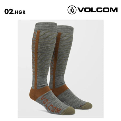 VOLCOM/ボルコム メンズ スノーソックス HEAVY OVER-THE-CALF SOCK 2025 SNOW J6352500 スノボ スキー 靴下 防寒 冬 ブランド ロゴ おしゃれ 男性用【メール便発送 13桁用24F】