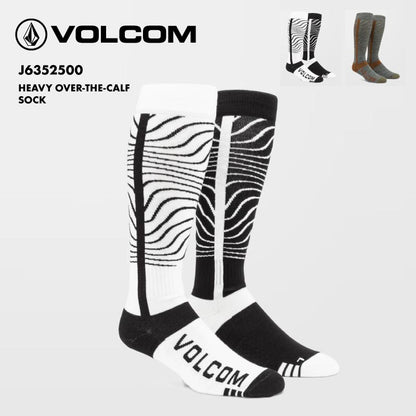 VOLCOM/ボルコム メンズ スノーソックス HEAVY OVER-THE-CALF SOCK 2025 SNOW J6352500 スノボ スキー 靴下 防寒 冬 ブランド ロゴ おしゃれ 男性用【メール便発送 13桁用24F】