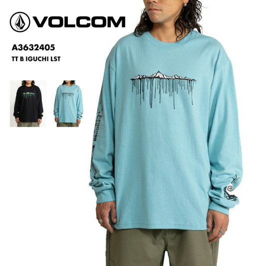 VOLCOM/ボルコム メンズ 長袖 Tシャツ TT B IGUCHI LST 2024 FALL A3632405 ロングスリーブ ロンT 長そで クルーネック ワイドフィット スクリーンプリント おしゃれ ロゴ 秋冬 ブランド 男性用