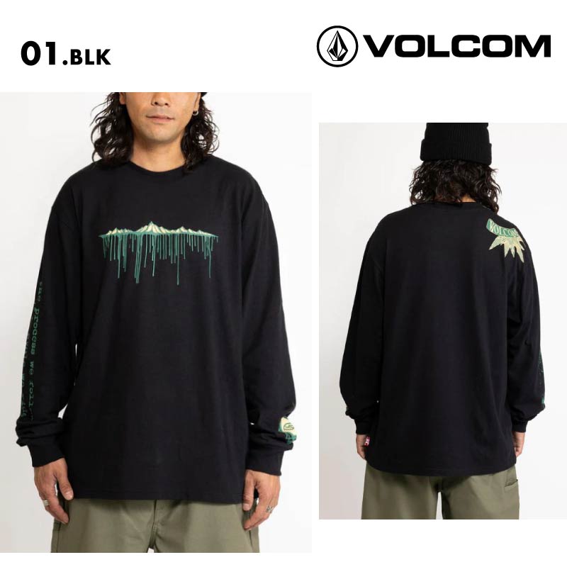 VOLCOM/ボルコム メンズ 長袖 Tシャツ TT B IGUCHI LST 2024 FALL A3632405 ロングスリーブ ロンT 長そで クルーネック ワイドフィット スクリーンプリント おしゃれ ロゴ 秋冬 ブランド 男性用