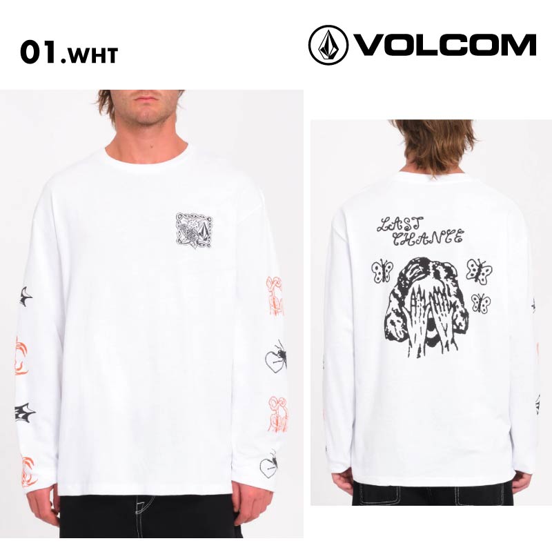 VOLCOM/ボルコム メンズ 長袖 Tシャツ FA KEUTCHI LST 2024 FALL A3632407 ロングスリーブ ロンT 長そで コットン リラックスフィット スクリーンプリント おしゃれ 秋冬 ブランド 男性用 男性用