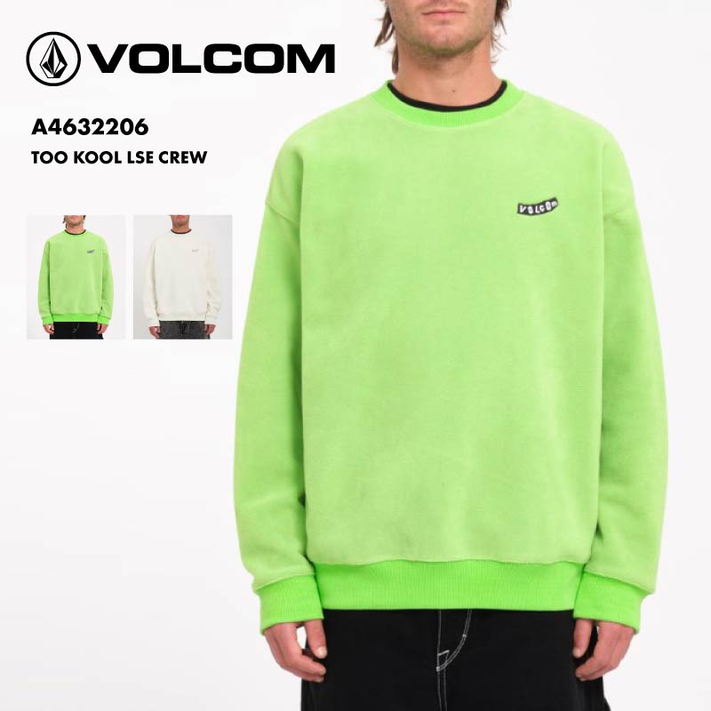 VOLCOM/ボルコム メンズ トレーナー TOO KOOL LSE CREW 2024 FALL A4632206 ポーラーフリース スウェット ルーズふぃ 長袖 長そで 防寒 ラウンドカラー シンプル 秋冬 男性用 男性用