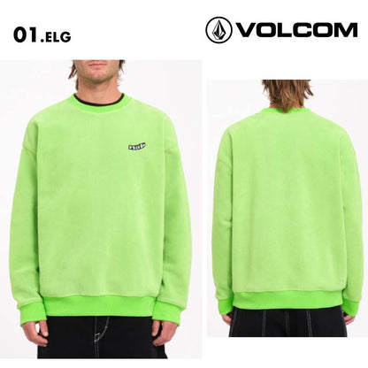 VOLCOM/ボルコム メンズ トレーナー TOO KOOL LSE CREW 2024 FALL A4632206 ポーラーフリース スウェット ルーズふぃ 長袖 長そで 防寒 ラウンドカラー シンプル 秋冬 男性用 男性用