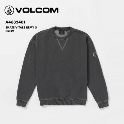 VOLCOM/ボルコム メンズ トレーナー SKATE VITALS REMY S CREW 2024 FALL A4632401 レミーストラットンコラボ ロンT ルーズフィット スウェット ヴィンテージウォッシュ リラックスフィット 防寒 シンプル 秋冬 ブランド 男性用