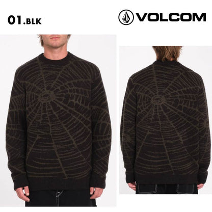 VOLCOM/ボルコム メンズ セーター ANARCHIETOUR SWEATER 2024 FALL A0732401 レギュラーフィット クルーネック ヘビーウェイト スキー スノボ 防寒 暖かい ラウンドカラー 秋冬 ニット 男性用