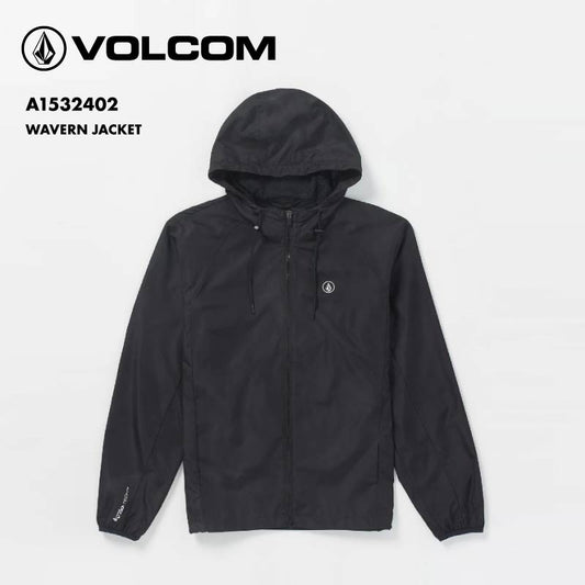 VOLCOM/ボルコム メンズ ウィンドブレイカー WAVERN JACKET 2024 FALL A1532402 フード付きネックウォーマー フーディ ウエスト丈 ルーズフィット 撥水 防風 耐水 アウトドア 秋冬 ブランド 男性用