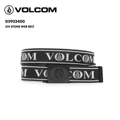 VOLCOM/ボルコム メンズ ガチャベルト OH STONE WEB BELT 2024 FALL D5932400 テープベルト 栓抜き付き ウェブベルト カジュアル シンプル かっこいい おしゃれ ブランド ロゴ 男性用 男性用