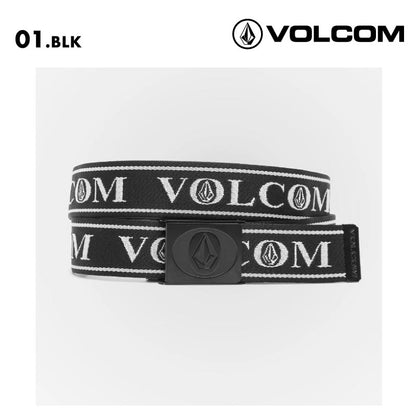 VOLCOM/ボルコム メンズ ガチャベルト OH STONE WEB BELT 2024 FALL D5932400 テープベルト 栓抜き付き ウェブベルト カジュアル シンプル かっこいい おしゃれ ブランド ロゴ 男性用 男性用