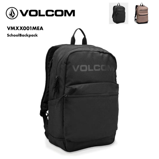 VOLCOM/ボルコム メンズ バックパック SchoolBackpack 2024 FALL VMXX001MEA リュック 通勤 通学 デイパック バッグ 鞄 サイドスリップポケット フロントポケット ロゴ 男性用 男性用