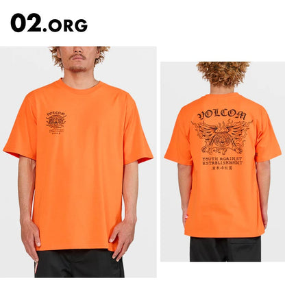 VOLCOM/ボルコム メンズ 半袖Tシャツ TT FA YUSUKE TIGER SST 2024 SPRING AF312400 ロゴ バックプリント オシャレ ブランド アウトドア 男性用【メール便発送 24SS-07】