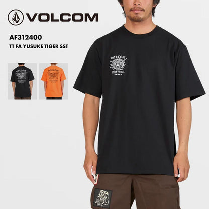 VOLCOM/ボルコム メンズ 半袖Tシャツ TT FA YUSUKE TIGER SST 2024 SPRING AF312400 ロゴ バックプリント オシャレ ブランド アウトドア 男性用【メール便発送 24SS-07】