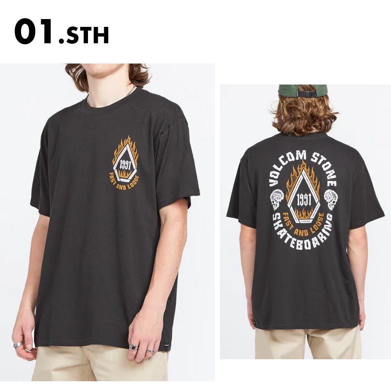 VOLCOM/ボルコム メンズ 半袖Tシャツ SKATE VITALS G TAYLOR SST 2024 SPRING AF312402 ロゴ バックプリント オシャレ プリント ブランド アウトドア 男性用【メール便発送 24SS-07】