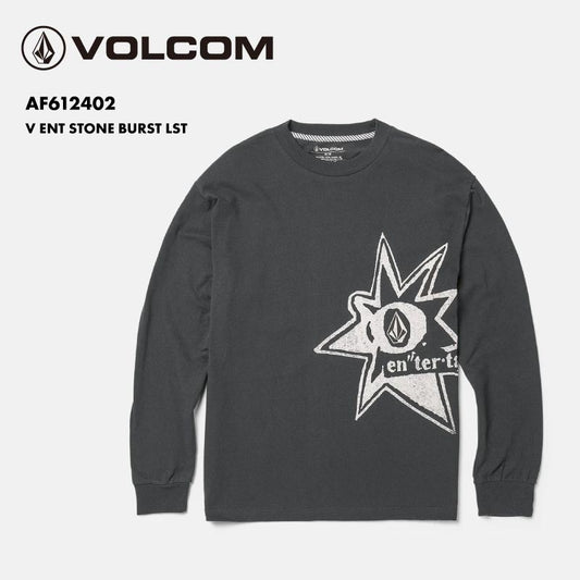 VOLCOM/ボルコム メンズ 長袖Tシャツ V ENT STONE BURST LST 2024 SPRING AF612402 プリント ロゴ オシャレ ブランド カットソー アウトドア コットン 綿 ロンＴ 男性用【メール便発送 24SS-07】