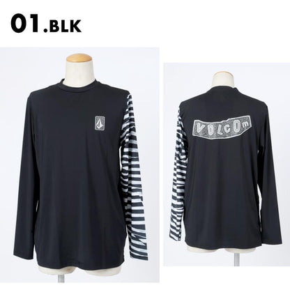 VOLCOM/ボルコム メンズ 長袖ラッシュガードTシャツ RAMP STONE LS 2024 SPRING A9312404 UVカット UVCUT 紫外線対策 紫外線カット 水着 海 ビーチ プール 海水浴 ブランド 男性用【メール便発送 24SS-07】