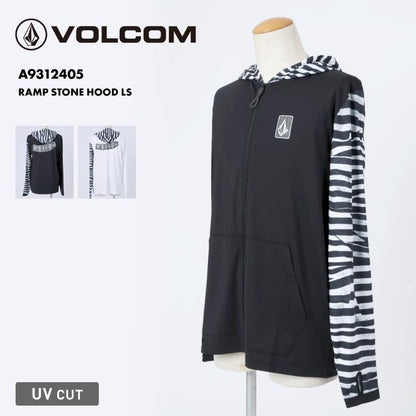 VOLCOM/ボルコム メンズ ラッシュガードZIPパーカー RAMP STONE HOOD LS 2024 SPRING A9312405 ラッシュパーカー UVカット 紫外線対策 フード付き 水着 海 ビーチ プール 海水浴 ブランド 男性用【メール便発送 24SS-07】