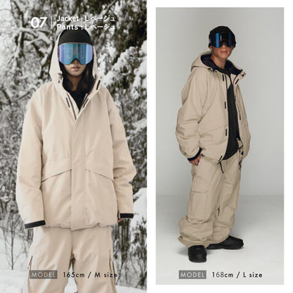 スノーボードウェア メンズ レディース 上下セット ベンチレーション付き ワイドシルエット 中綿入り 防寒 撥水 防風 25-26モデル namelessage/ネームレスエイジ NS-43
