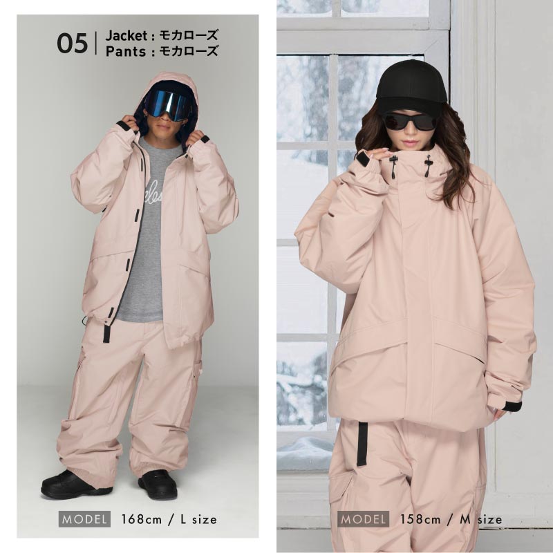 スノーボードウェア メンズ レディース 上下セット ベンチレーション付き ワイドシルエット 中綿入り 防寒 撥水 防風 25-26モデル namelessage/ネームレスエイジ NS-43