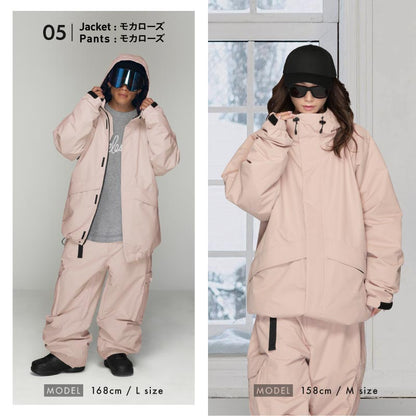 スノーボードウェア メンズ レディース 上下セット ベンチレーション付き ワイドシルエット 中綿入り 防寒 撥水 防風 25-26モデル namelessage/ネームレスエイジ NS-43