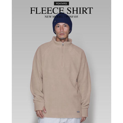 スノーボードウェア フリース メンズ レディース スキーウェア スノボウェア プルオーバー スノボインナー アンダーウェア スノボ スキー フードなし 防寒 PONTAPES/ポンタぺス PONF-105