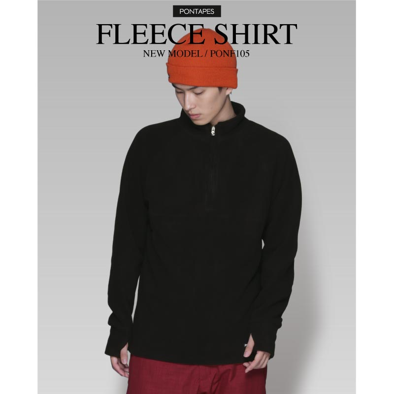 スノーボードウェア フリース メンズ レディース スキーウェア スノボウェア プルオーバー スノボインナー アンダーウェア スノボ スキー フードなし 防寒 PONTAPES/ポンタぺス PONF-105