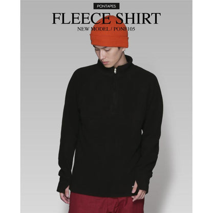 スノーボードウェア フリース メンズ レディース スキーウェア スノボウェア プルオーバー スノボインナー アンダーウェア スノボ スキー フードなし 防寒 PONTAPES/ポンタぺス PONF-105