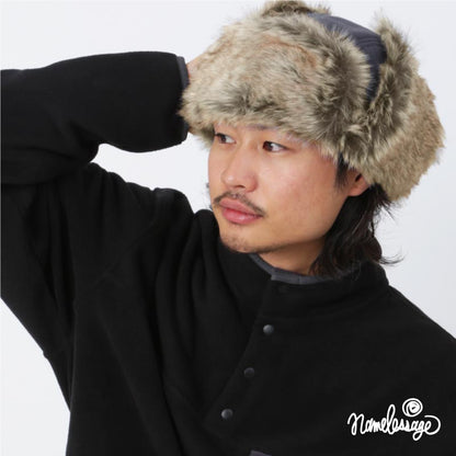 パイロットキャップ スノーボード メンズ レディース スキー 帽子 飛行帽 耳付き 耳当て 防寒 保温 雪 アウトドア namelessage/ネームレスエイジ NAMA-303