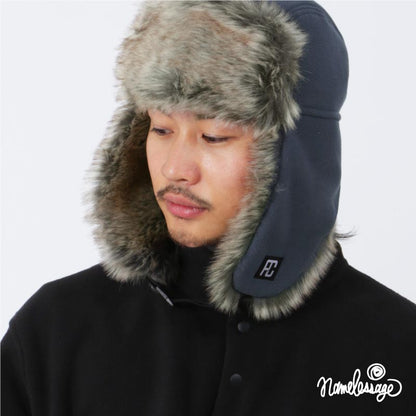 パイロットキャップ スノーボード メンズ レディース スキー 帽子 飛行帽 耳付き 耳当て 防寒 保温 雪 アウトドア namelessage/ネームレスエイジ NAMA-303