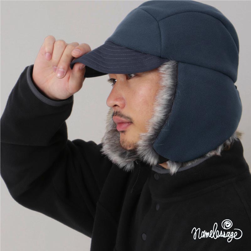 フラップキャップ スノーボード メンズ レディース スキー 帽子 飛行帽 耳付き 耳当て 防寒 保温 雪 アウトドア namelessage/ネームレスエイジ NAMA-304 [メール便OK]