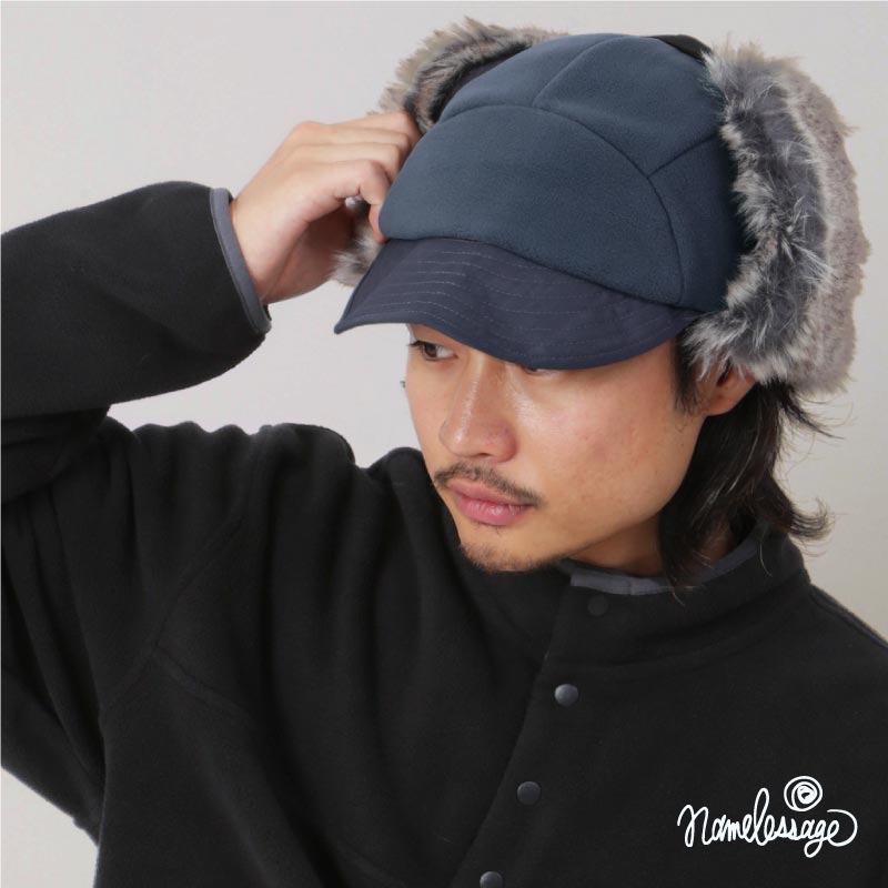 フラップキャップ スノーボード メンズ レディース スキー 帽子 飛行帽 耳付き 耳当て 防寒 保温 雪 アウトドア namelessage/ネームレスエイジ NAMA-304 [メール便OK]