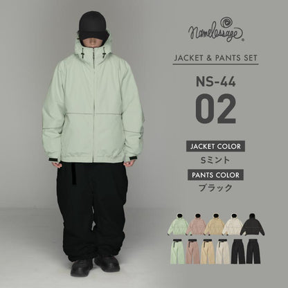 리플렉터 빅 스타일 돌먼 상하 세트 스노우 보드웨어 남성 여성 namelessage NS-35SET 