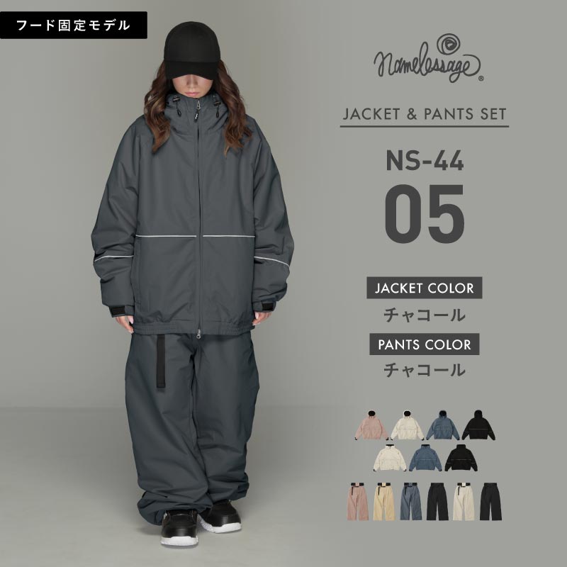 Reflector big style dolman top and bottom set snowboard wear men's women's namelessage NS-35SET 