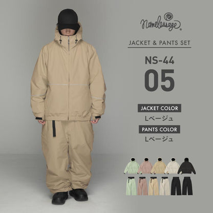 리플렉터 빅 스타일 돌먼 상하 세트 스노우 보드웨어 남성 여성 namelessage NS-35SET 