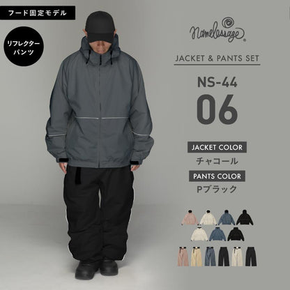 Reflector big style dolman top and bottom set snowboard wear men's women's namelessage NS-35SET 