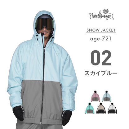 Reflector Big Style Jacket Snowboard Wear Men's Women's namelessage age-721 