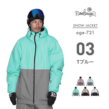 Reflector Big Style Jacket Snowboard Wear Men's Women's namelessage age-721 