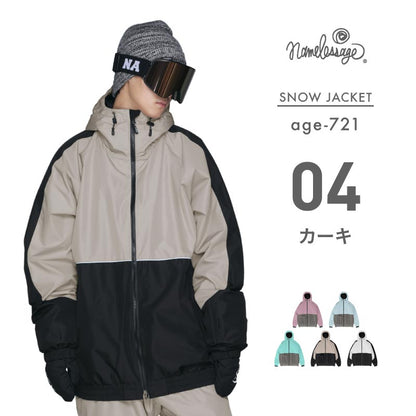 Reflector Big Style Jacket Snowboard Wear Men's Women's namelessage age-721 