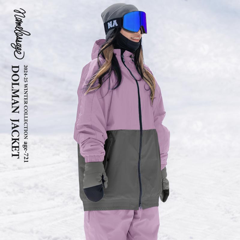 Reflector Big Style Jacket Snowboard Wear Men's Women's namelessage age-721 