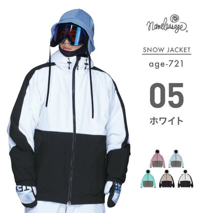 Reflector Big Style Jacket Snowboard Wear Men's Women's namelessage age-721 