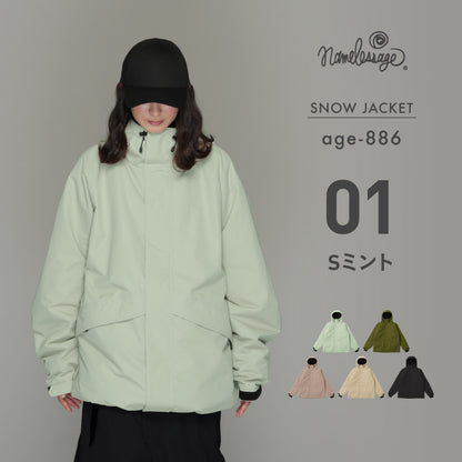 Big style line reflector jacket snowboard wear men's women's namelessage age-824 