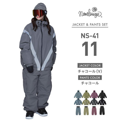 Drizzler Top and Bottom Set Snowboard Wear Men's Women's namelessage NS-39SET 