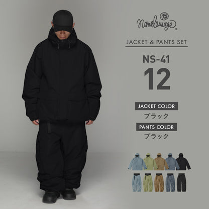 드리즐러 상하 세트 스노우 보드웨어 남성 여성 namelessage NS-39SET 