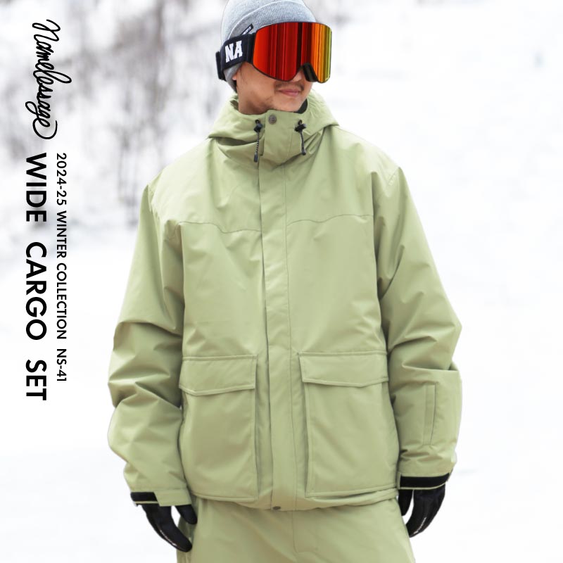 Drizzler Top and Bottom Set Snowboard Wear Men's Women's namelessage NS-39SET 