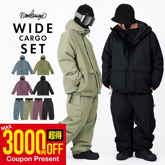 Drizzler Top and Bottom Set Snowboard Wear Men's Women's namelessage NS-39SET 