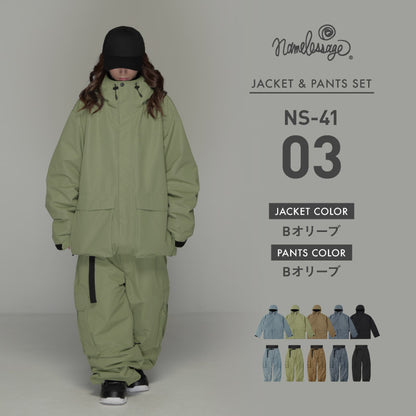 드리즐러 상하 세트 스노우 보드웨어 남성 여성 namelessage NS-39SET 