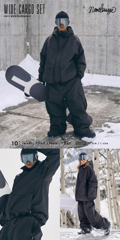 Drizzler Top and Bottom Set Snowboard Wear Men's Women's namelessage NS-39SET 